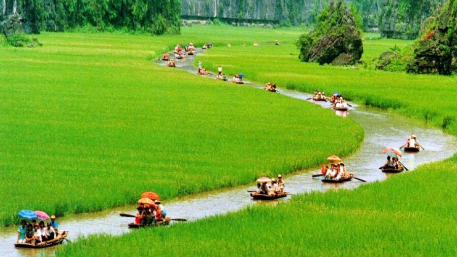 2-Day Ha Noi - Ninh Binh - Ha Long Bay Highlights Tour - Cycling through Ninh Binh paddies and village life
