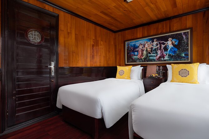 2D1N: Halong Bay 4-Star Cruise - Cave, Kayak, Swim, Meals - Day 1 on the water: lunch timing, games, and squid-fishing energy