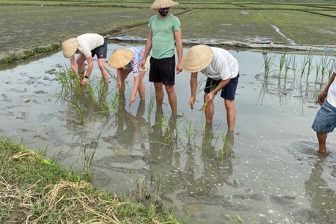 5-Hour Discovery Countryside by Cycling, Buffalo and Basket Boat - Fishing lessons and catching fish and purple crabs