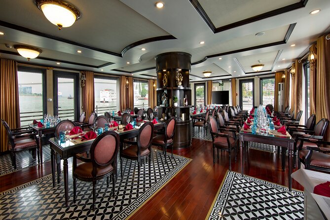 Athena Royal Cruise - Luxury Halong Bay Overnight Cruise 2D1N Tour - Day 1 caves and Ti Top: Sung Sot plus swim and views