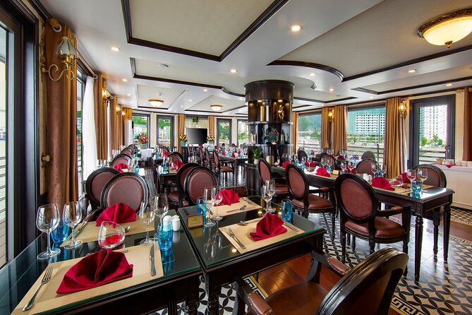 Athena Royal Cruise - Luxury Halong Bay Overnight Cruise 2D1N Tour - Day 2 start: morning call, Tai Chi on the sundeck, then breakfast