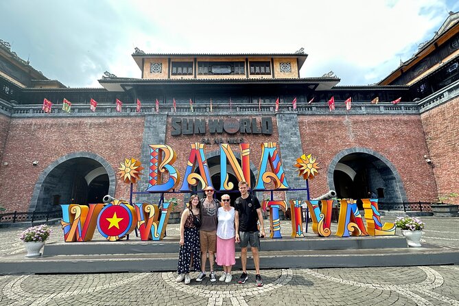 Ba Na Hills and Marble Mountains PrivateTour with Streetfood meal - Golden Bridge on the long cable car ride