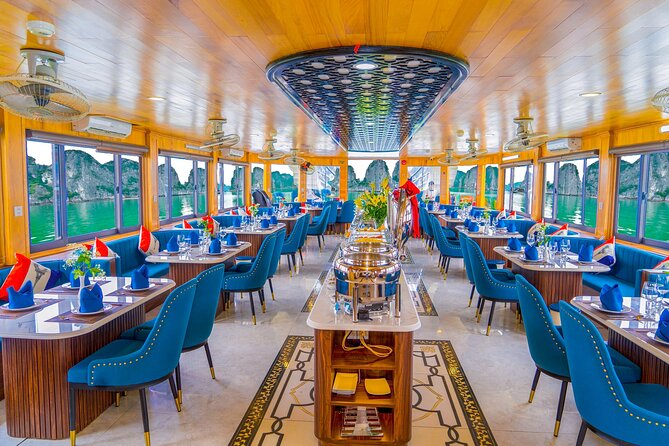 Best Halong 5 star Day Trip, inclusive,buffet,cave,kayak,transfer - On the ship: safety brief, clean comfort, and an English guide who keeps you on track