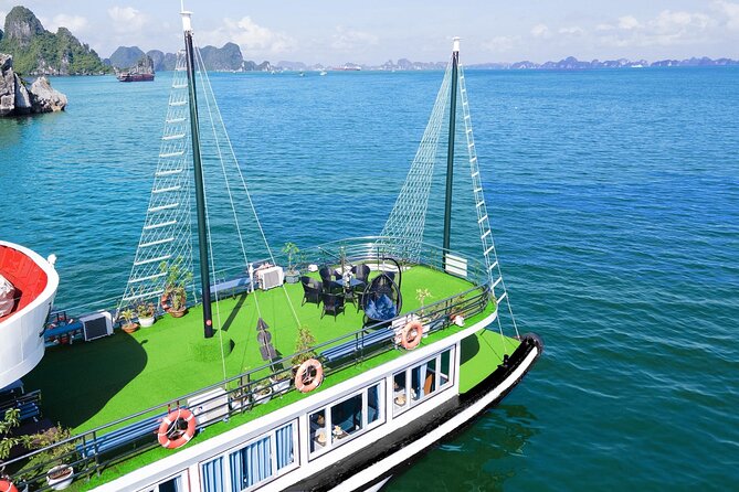 Best Price Halong 5 Star Day Cruise Buffet, Pool ,Sunset party - The cruise route: what you actually see while moving