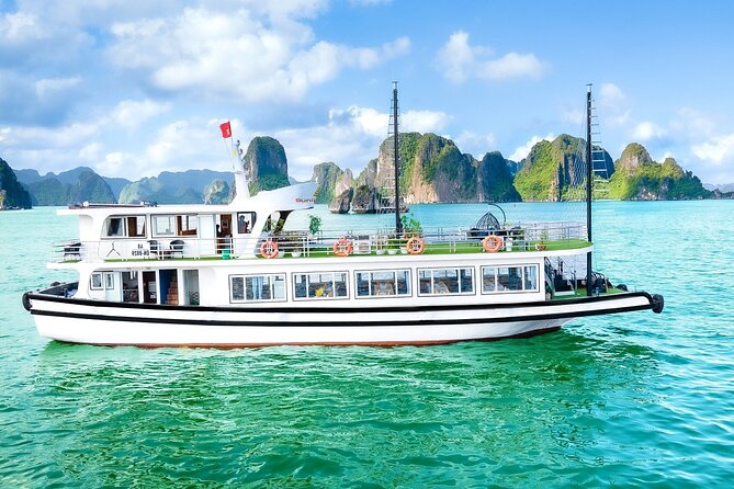 Best Price Halong 5 Star Day Cruise Buffet, Pool ,Sunset party - Hang Luon Cave visit, with optional kayak or sampan