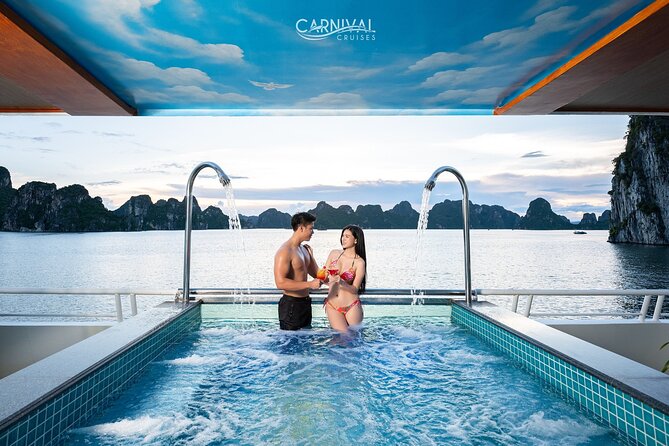 BEST SELLER: Ha Long Bay Luxury Cruise Day Tour - All Inclusive - On-board comfort: English guide, lunch choices, and the jacuzzi perk