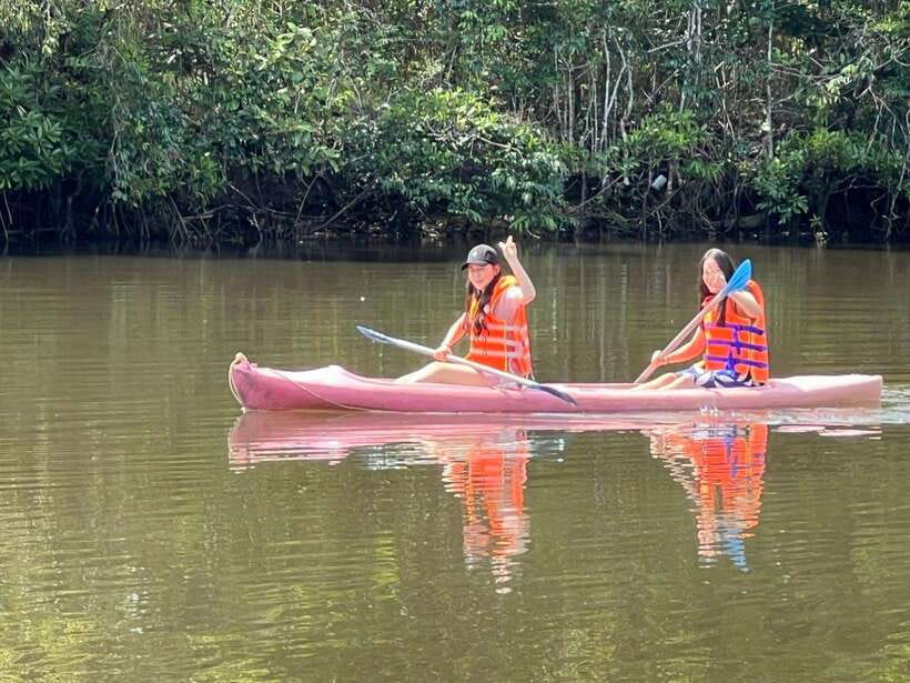 Best Seller Northern Phu Quoc & Kayak Aventure with lunch - The dirt trail toward Phu Quoc National Park trees