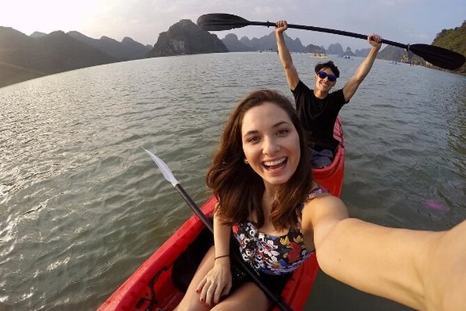 BEST UNIQUE 3-Day Halong Bay Cruise, Lan Ha & Cat Ba Island - Day 2 Sunrise, kayaking, and bamboo boats across Ha Long Bay