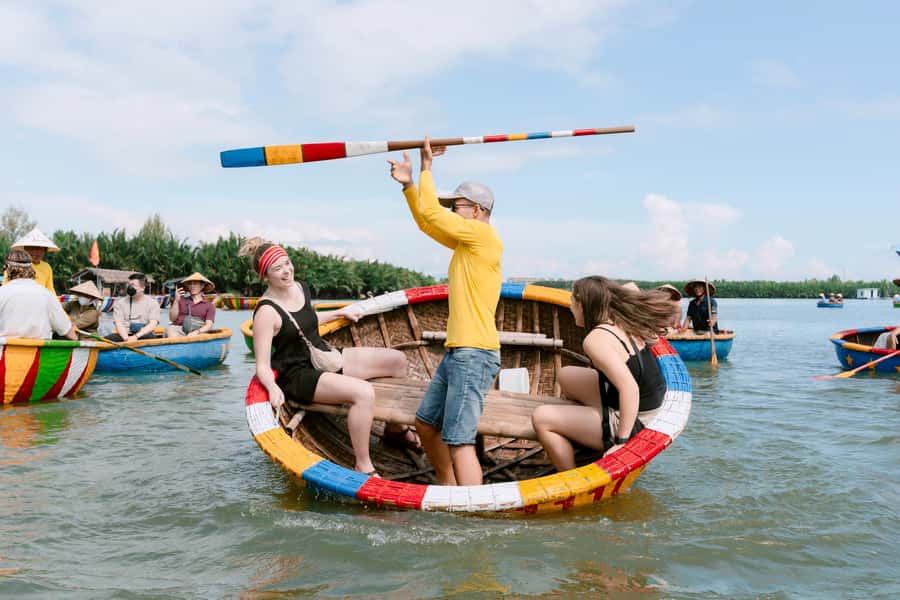 BUFFALO RIDING -BASKET BOAT & BIKE TOUR-HOI AN - Buffalo Ride: The Most Memorable Moment of the Day