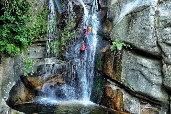 Canyoning Tour from Sapa Vietnam - Practicing abseiling on small sections