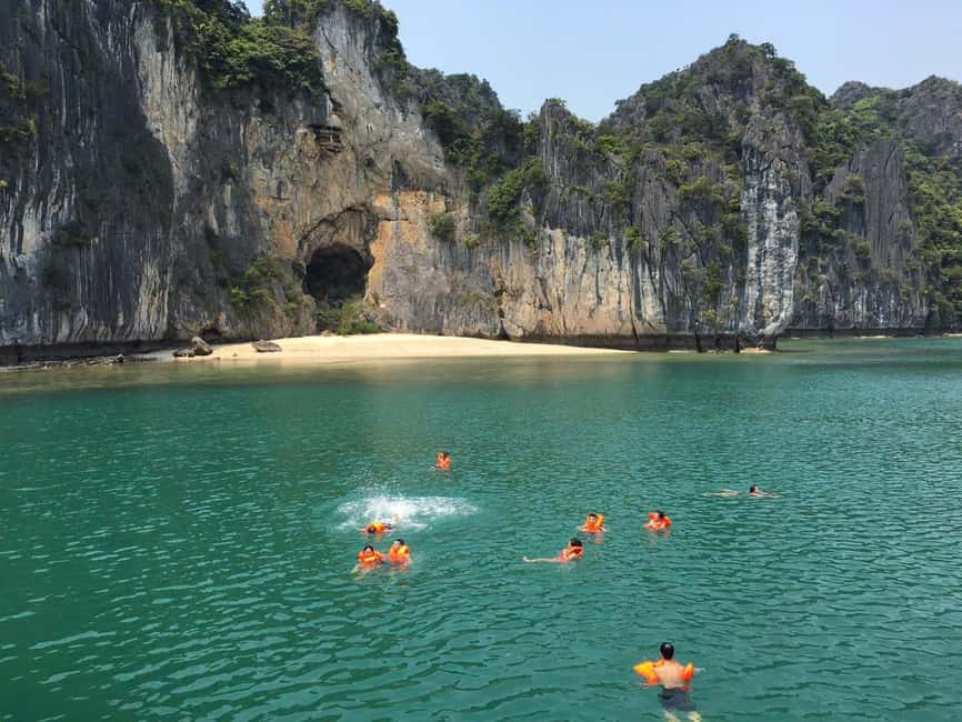 Cat Ba/Ha Noi: Lan Ha and Monkey Island Full Day Boat Trip - Monkey Island at golden hour: cliff views and optional adventure