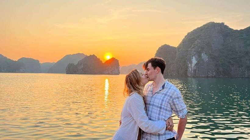 Cat Ba: Sunset on Lan Ha Bay with Sunset Party - Passing Cai Beo Floating Village, and what makes it more than scenery