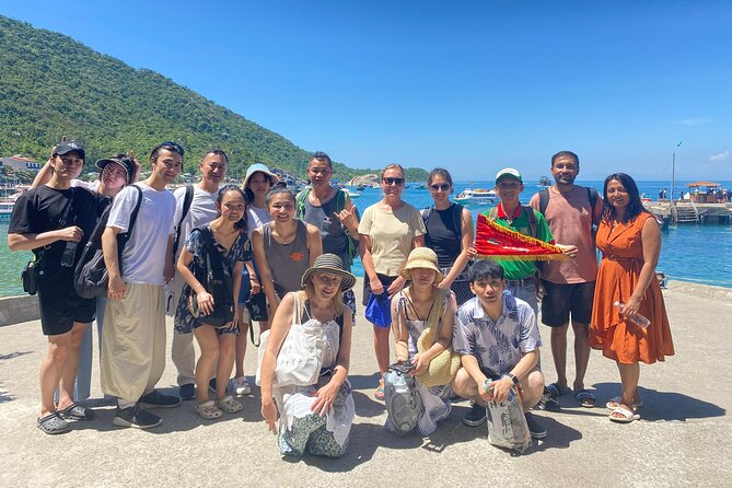 Cham Island Snorkeling Daily Group Tour, Sunbathing, nice beaches - Marine Protected Area, Champa well, and village pagoda time