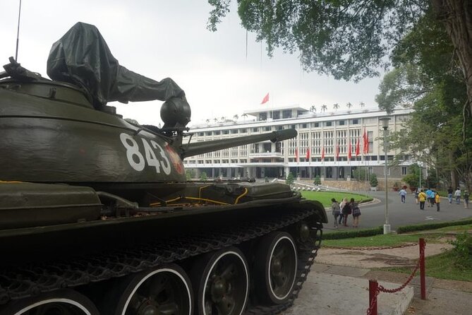 City explore combined with Food taste, Private tour on motorbike - War Remnants Museum: the hardest stop, done with care