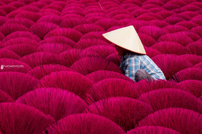 Colors of Incense village Quang Phu Cau - The incense-making steps you will actually see