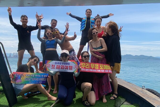 Coral Reef Snorkeling and Floating Bar Party from Nha Trang - Stop 2: Floating Bar at Nha Trang Beach, Unlimited Drinks and the Giant Slide