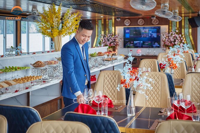 Cozy Bay Halong 5-Star Day Cruise, Buffet, Cave, Kayak, Swimming - Kayak or bamboo boat: pick the experience that fits your energy