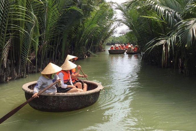 Cycling, Buffalo, Basket Boat ride in Hoi An - Bamboo basket boats through the coconut jungle
