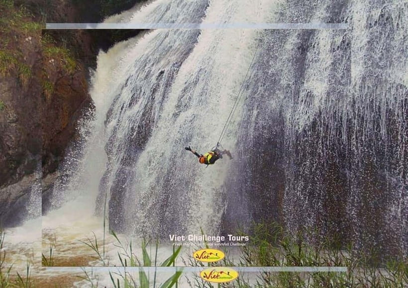 Dalat: Canyoning Extreme Adventure Vietnam - Dry Cliff 18m and the 15m station: control your speed before the waterfall