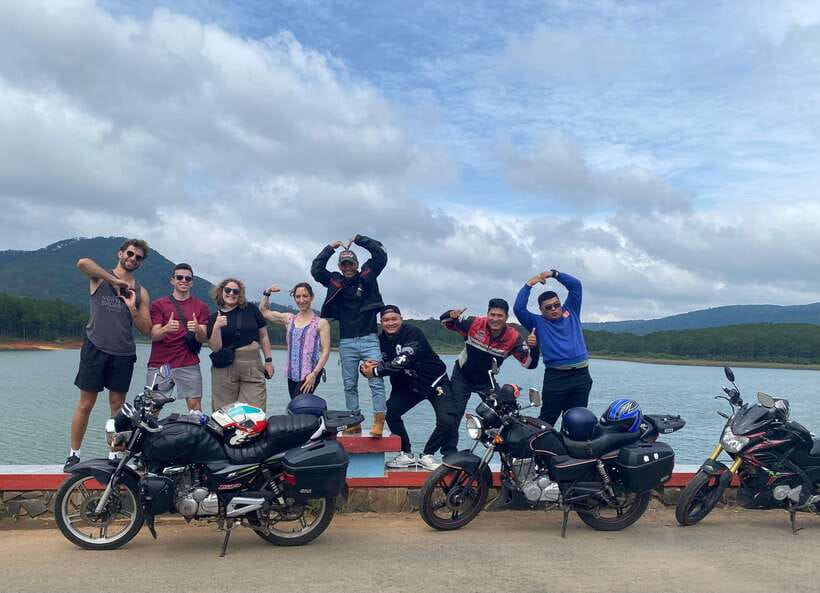 Dalat: MOTORBIKE TOUR TO PONGOUR FALLS- SILK- COFFEE FARM - K’ho Tribal Village: crafts, rice wine, and local life