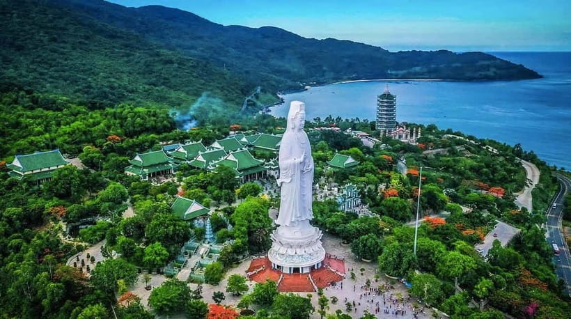 DaNang/HA: Lady Buddha, Marble Mountain & Am Phu Caves Tour - Lady Buddha and Monkey Mountain: the photo payoff with a quieter spiritual mood