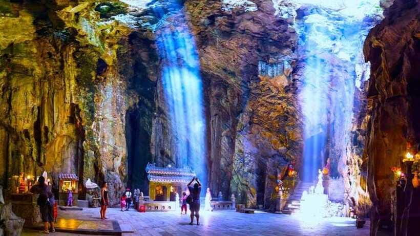 DaNang/HA: Lady Buddha, Marble Mountain & Am Phu Caves Tour - Marble Mountains caves and temples: spiritual stone work plus nature texture