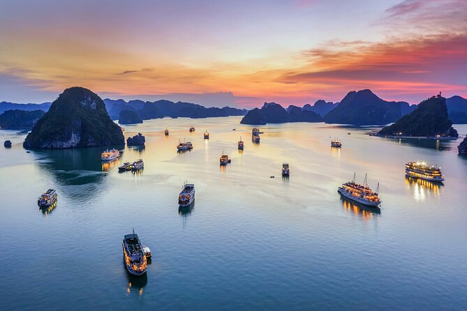 Discover Vietnam - Cambodia - Thailand in 22 Days - Halong Bay cruise: sunrise, Tai Chi, and limestone up close