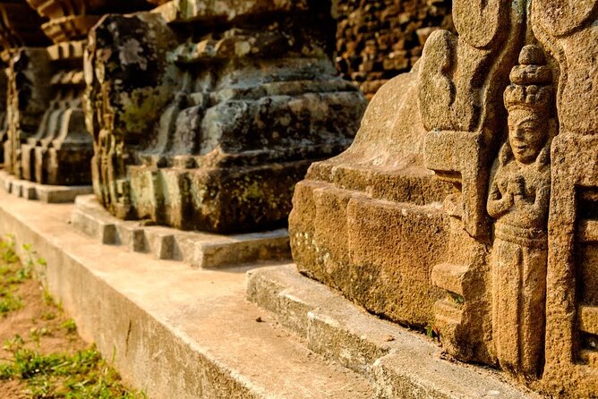 Early Morning My Son Sanctuary Trip w. Champa Food & Coffee - My Son Sanctuary: Hindu temple towers in a valley setting