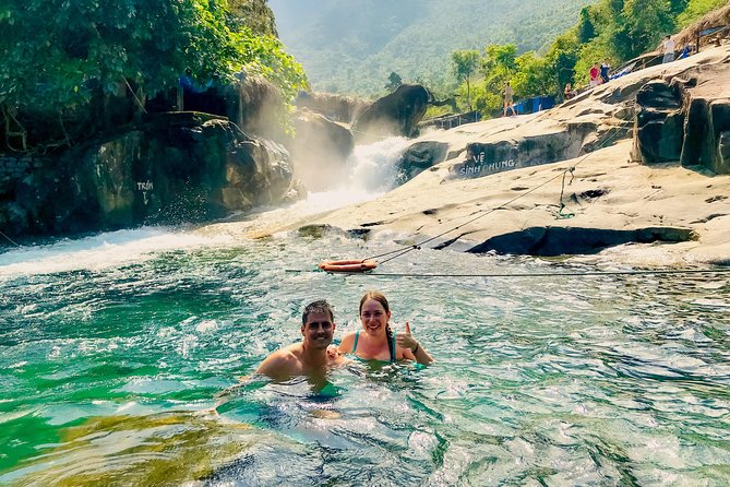 Easy Rider private tour via Hai Van pass from Hue - Da Nang - Hoi An (1Way|Loop) - Suoi Mo Waterfall: The Cooling Swim Part of the Day