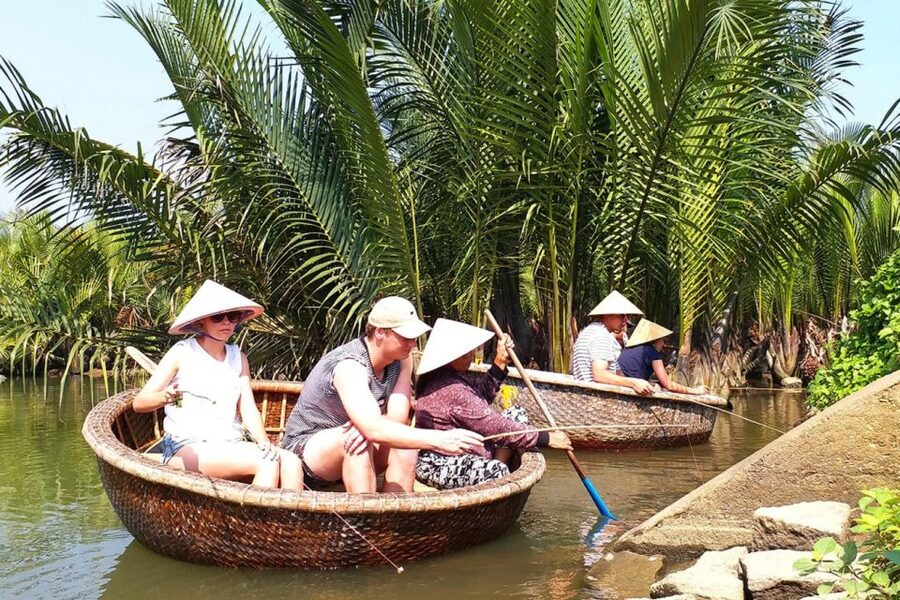 Experience Bamboo Basket Boat on Coconut village w Locals - Thu Bon River Bamboo Basket Boat: The part that feels most real