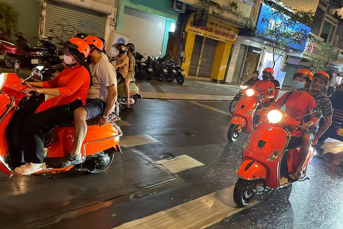 Female Riders Vespa Night Street Food + Train Street food 4 Hours - The Old Quarter starter, food first, orientation second