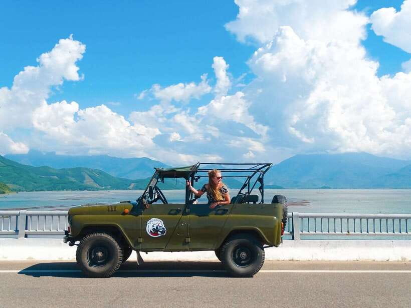 From Da Nang: Explore Hai Van Pass by US Army Jeep - The Summit Stop: Da Nang Bay and Lang Co Beach Views