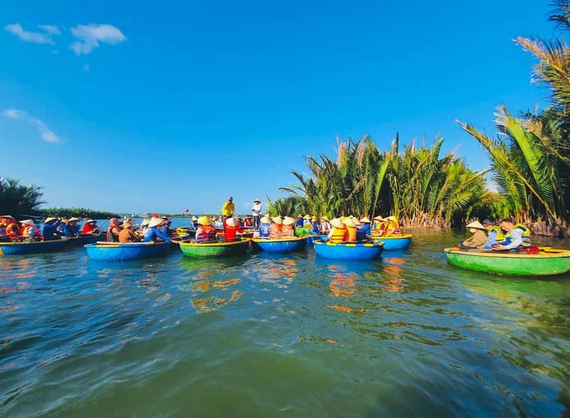From Da Nang: Hoi An Old Town Tour, Night Market & Boat Ride - From Da Nang to Cam Thanh Coconut Village, the basket boat part