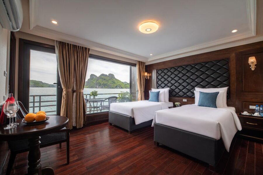 From Hanoi: 2-Day Halong and Lan Ha Bay La Pandora Cruise - Lunch on board, then returning to Hanoi