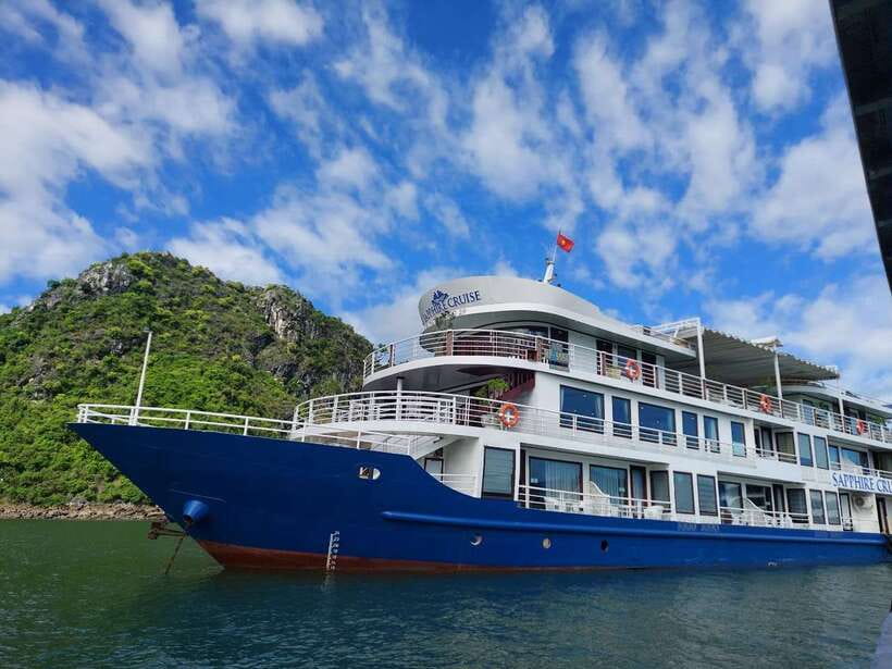 From Hanoi: 2-Day Halong Sapphire Cruise with Balcony Cabin - Day 1 on Lan Ha Bay and Halong Bay: Seafood Lunch, Cave Time Setup, and Sundeck Fun