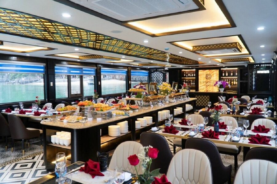 From Hanoi: Ha Long Bay Luxury Cruise Day Tour with Jacuzzi - Lunch on Board: Buffet Food That Actually Feels Like a Meal