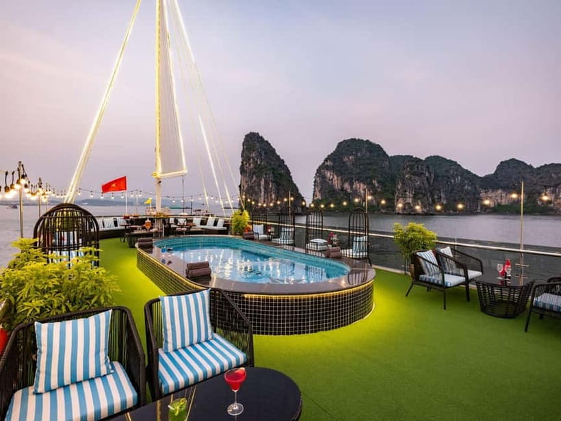 From Hanoi: Halong bay Luxury tour on 5 star cruise - Cruising Ha Long Bay’s limestone icons, without extra planning
