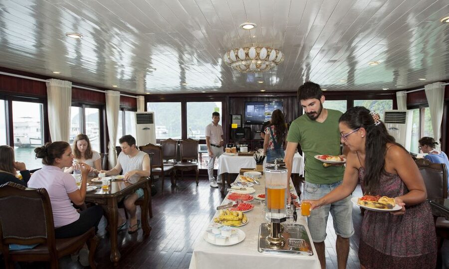 From Hanoi: Halong Explorer 3-Day Deluxe Cruise - Day three: Sung Sot Cave plus the spring roll cooking demo