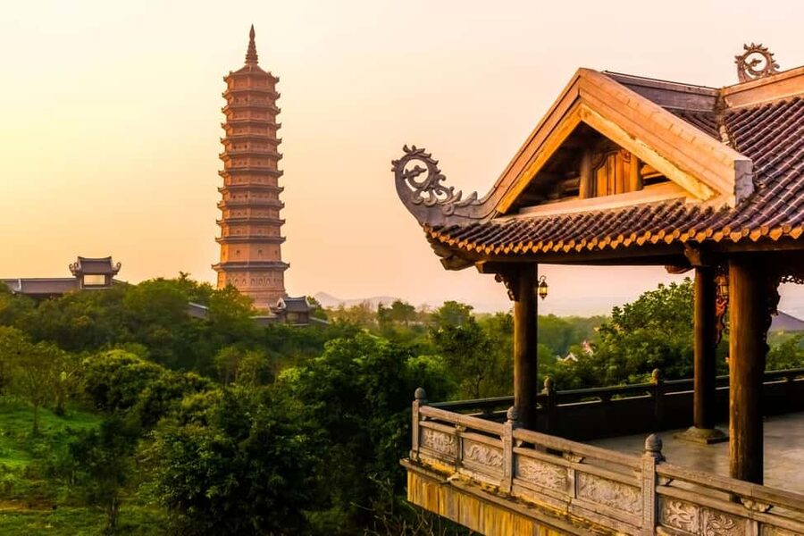 From Hanoi: Trang An Eco-tourism -Bai Dinh pagoda & Mua Cave - Entering Bai Dinh Pagoda, Vietnam’s largest temple complex