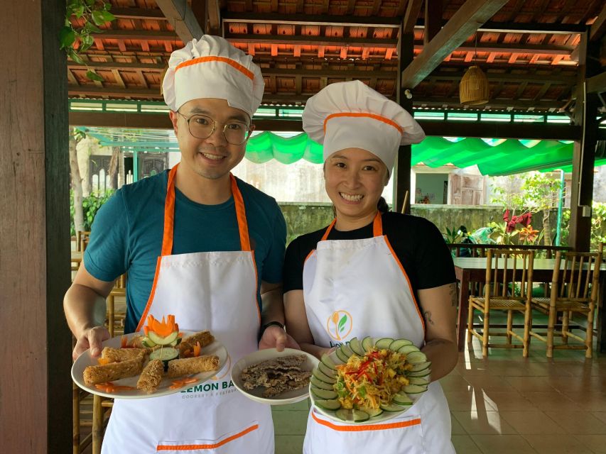 From Hoi An: Cooking Class at Organic Farm - Farm tour and spring rolls prep, from herbs to the first roll