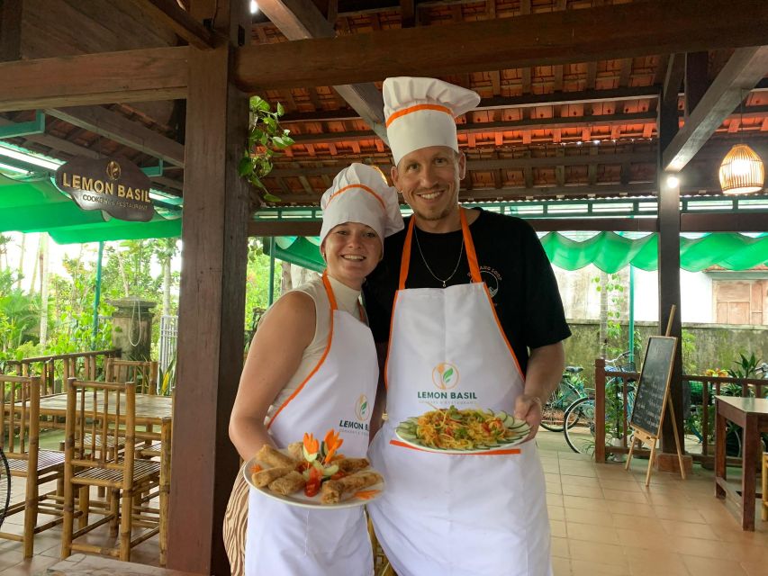 From Hoi An: Cooking Class at Organic Farm - Communal dining, eating what you made with the group
