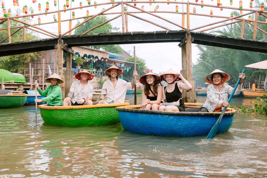 From Hoi An: Market Tour, Basket Boat Ride and Cooking Class - Bamboo basket boats in the coconut palm forest, plus the fun factor