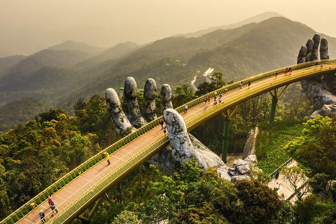 Golden Bridge -Ba Na Hills including buffet lunch ,Cable car 2 way From Da Nang - Second cable car to the French Village: Campanile, shrines, and shows