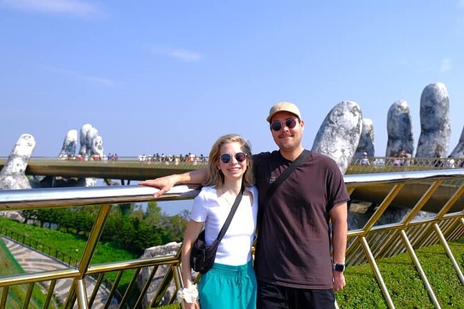 Golden Bridge & Ba Na Hills & Marble Mountain Private Tour - Marble Mountains: caves, temples, and sculpture workshops with elevator access
