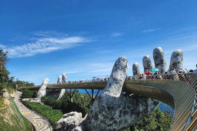 Golden Bridge - Monkey Mountain- Marble Mountains - Dragon Bridge - Lady Buddha at Linh Ung Pagoda: a sea-facing pause