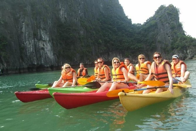 Group Halong Bay Day Cruise Including Hotel Transfers from Hanoi - Boarding the boat: what’s included on the water