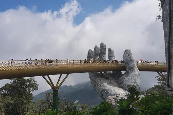 Guided Fullday Tour :Golden Bridge,Dragon Bridge,Marble Mountain,Monkey Mountain - Marble Mountains: caves with wartime stories, plus pagodas and views