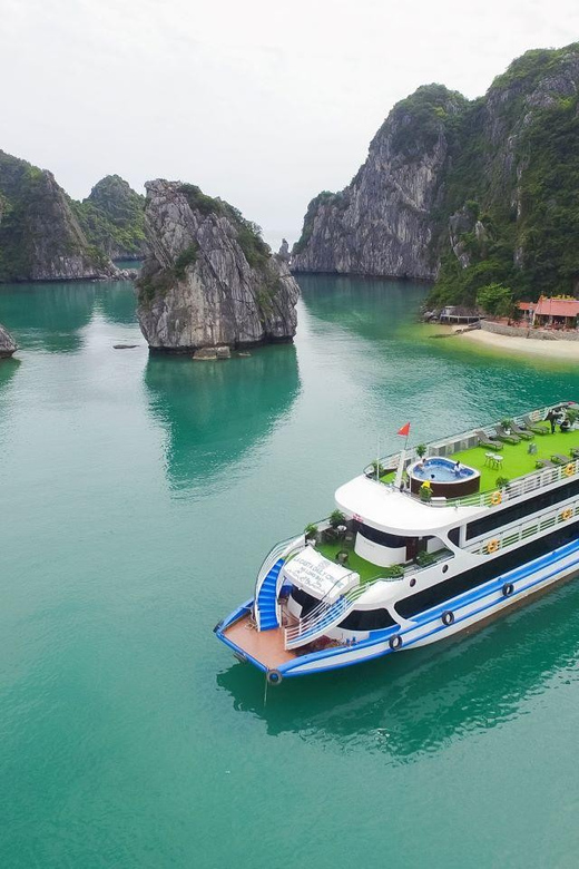 Ha Long Bay 8 hours daily tour on LA CASTA DAILY CRUISE - Sunset party, coffee and tea, and the outdoor Jacuzzi perk