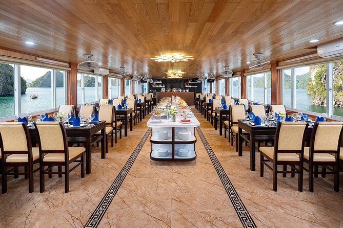 Ha Long Bay Cruise Day Tour-best selling: Included transportation - Sunset party on the return cruise, tea, cake, and watching light change