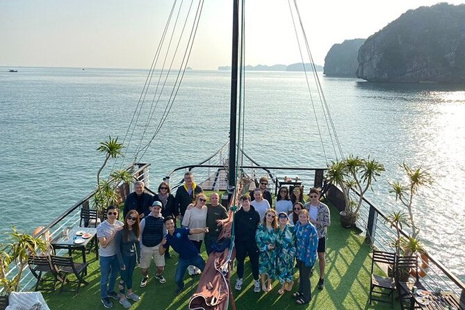 Ha Long Bay Cruise Day Tour-best selling: Included transportation - The cruise kickoff, welcome drink and bay-first vibes